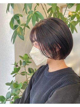 レターバイノベル(letter by novel) 大人ショートボブひし形ショート丸みショートカット前髪あり