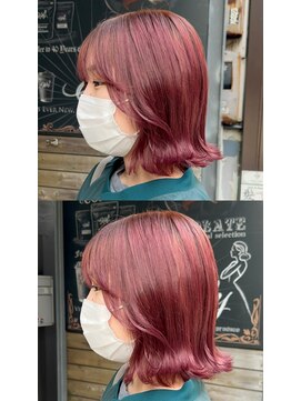 フェイス 石川町 (FACE) チェリーピンク×ミディアムレイヤー