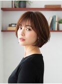 ベージュカラー×ショート