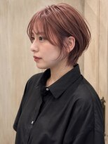 ヘアーリゾートガーデン 南林間店(Hair Resort Garden)&nbsp;ブリーチショート/くすみピンクのハンサムショート