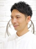 ビジネスメンズ必見◎好印象アップバングショートツーブロック