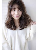 ヘアデザイン ソラ(Sola)&nbsp;コットンペールベージュ×無造作ふんわりウェーブミディ