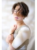 【katachiyamagata】小顔 大人ショ-トくせ毛風ウェ-ブ◆アッシュ