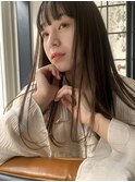 スキバサミを使わない束感ストレートロング/うる艶髪◎20代30代