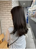 ロング×透明感グレージュカラー