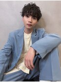 「波巻き」メンズ韓国パーマスタイル