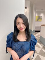 ローネス ギンザ(LONESS ginza)&nbsp;大人可愛い20代30代40代色っぽレイヤーミディアム☆かき上げヘア