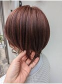 イメチェン ♪丸みショートボブ×ピンクブラウン