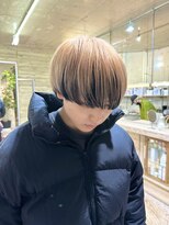 ヲタク(wotaku.)&nbsp;アルブレラカラー/ペールオレンジ×ブラック／ダブルカラー