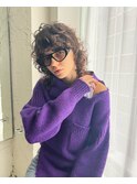 柔らかいカールで作るグランジおしゃれ女子ウルフヘア