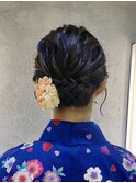 浴衣にオススメ！シニヨンアレンジ