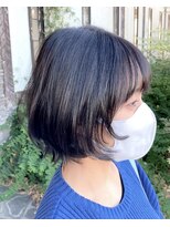 ルプラ ガーデン(le-pla garden)&nbsp;フェイスレイヤー#ショートボブ#ブルーブラック#豊橋#豊川#田原