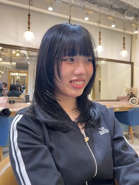 ロンドアベニール 北千住(Lond avenir) ウェーブミディアムメルティカラー×レイヤーカット韓国[北千住]