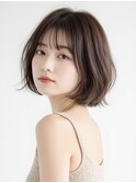 ナチュラル切りっぱなしボブ