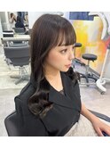 ショコラブラウン 髪質改善ストレート 内巻き 顔回りカット 美髪