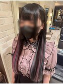 ブルーとピンクのインナーエクステ
