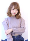 可愛いふんわりミディアムスタイル