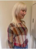 抜きっぱなしブリーチ顔まわりレイヤー