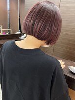 フラッグ 九大学研都市店(Flag) ダブルカラーボルドー/ミニボブ