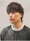 メンズツイスパマッシュウルフブリーチカラー学生モテ髪