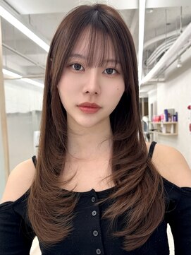 エジョン 三鷹店(Aejon) 三鷹レイヤーカット韓国ダブルカラー顔周り前髪カットボブ