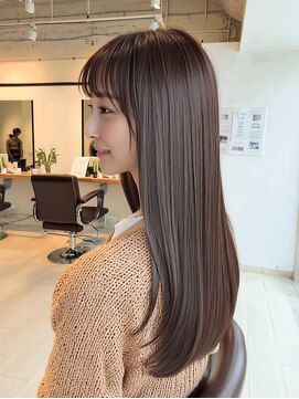 ラル 水戸県道50号店(Lalu.) ピンクベージュ/アンブレラカラー/クールショート/前髪/水戸