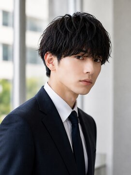 デイジー インデックスヘア 大島店(DAISY index hair) 大島緩めツイストスパイラルパーマメンズカットラウンドマッシュ
