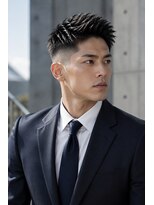 MEN's Baguz MEN'Sカット/ MEN'Sパーマ/ MEN'Sカラー フェードアップバング爽やかメンズショート