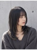 ミディアム/レイヤー/ナチュラル/ストレート/透明感_シオン