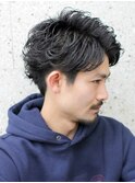 最高の横顔ブロックマッシュリバース かき上げヘア