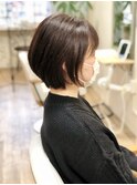 大人可愛い♪ツヤカラー×くびれショートボブ☆