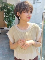グロウミドル(GROW middle) ニュアンスパーマ×抜け感マッシュショート×ベージュカラー
