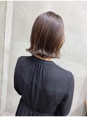 外はねボブ×ナチュラルブラウン