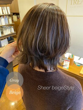 トリート 南行徳本店(TREAT) シアーベージュ × レイヤーボブ/南行徳