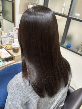 プリマ アンジュ 中目黒店(PRIMA ange) 『髪質改善酸性ストレート』 20代30代40代グレージュカラー