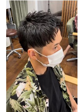 美容室 イズ 館林店(Iz) 束感ショートツーブロックマッシュアップバング