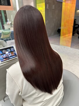 ロンドルーチェ 心斎橋(Lond luce) ダークアッシュ/ミディアムレイヤーカット［髪質改善/縮毛矯正］