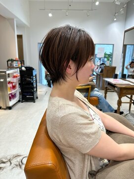 ネイロ 錦糸町(NeiRo) 魅力倍増カールセミディシアーカラーダークアッシュショートヘア