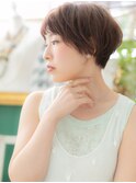 ★オン眉前髪パーマ乾かすだけ抜け感小顔ショート30代40代★10