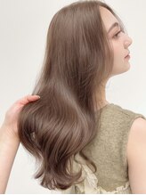 女性の憧れツヤツヤで透明感溢れる【赤みなしベージュ】を叶える(ブリーチなしダブルカラー相談クーポン有)