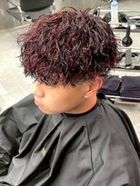 ワンズナゴヤ 名古屋栄店(ONE's NAGOYA)&nbsp;スペインカールスパイキーショートブルーブラックフェザーパーマ