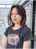 伸ばしかけボブ　ハイライトカラー　京都美容室　進詩織
