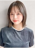 薄めバング美髪モテ髪20代30代40代◎アプリコットオレンジ