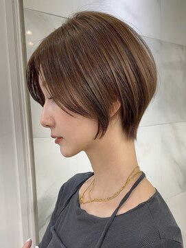 エリマ 横浜西口(elima) 横浜西口大人ショートボブココアベージュイルミナグレージュ30代