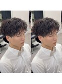 ツイストスパイラルパーマセンターパート