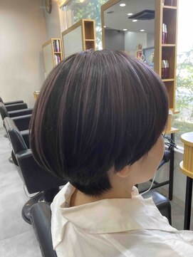 マリーチレイ(lei marichi ray) マッシュショート×アンブレラカラーくすみピンク