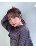 髪質改善レイヤーカット前髪カット顔周りレイヤー暗めカラー銀座
