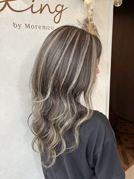 リングバイモアムー(Ring by Moremuu) 筋感しっかりハイライト　ベース7トーン