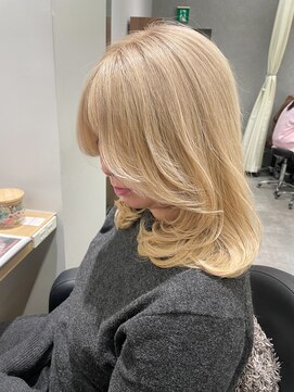 アヴァンス 京橋店(AVANCE) 着物ヘア/ダークアッシュ/ミディアムレイヤーカット/京橋