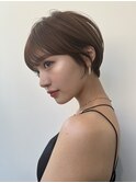 髪質改善カラーの丸みショートボブ*